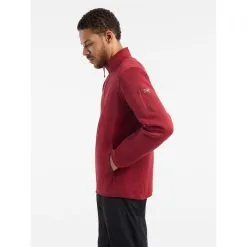 Arc'teryx Covert Cardigan - Men's (Fall 2022) -Women's Jackets Sales Store Covert Cardigan Bordeaux Heather Side View Left rsz 57900.1671052278.1280.1280 74865.1675356208