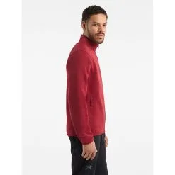 Arc'teryx Covert Cardigan - Men's (Fall 2022) -Women's Jackets Sales Store Covert Cardigan Bordeaux Heather Side View Right rsz 12130.1671052278.1280.1280 11848.1675356208