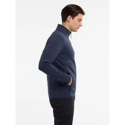 Arc'teryx Kyanite AR 1/2 Zip - Men's -Women's Jackets Sales Store Kyanite AR 1 2 Zip Neck Black Sapphire Side View Right rsz 07421.1675106943